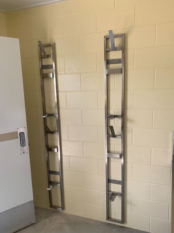 Stainless steel rack in Wulguru Fire Station